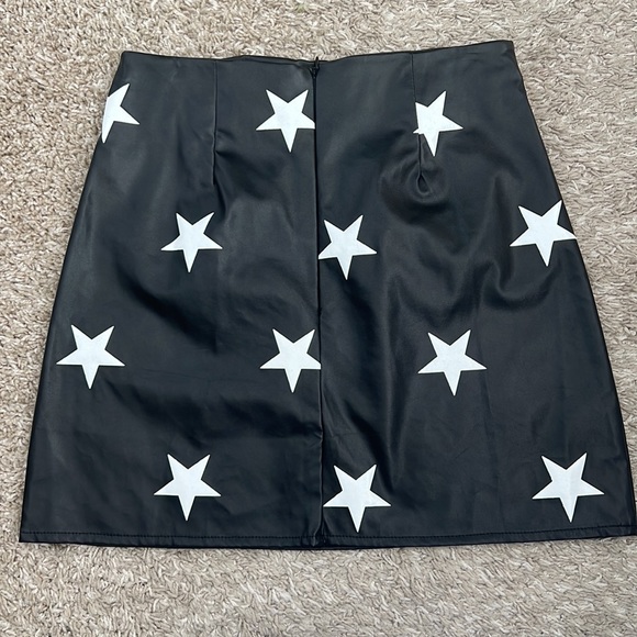 Star mini skirt leather - Picture 2 of 2